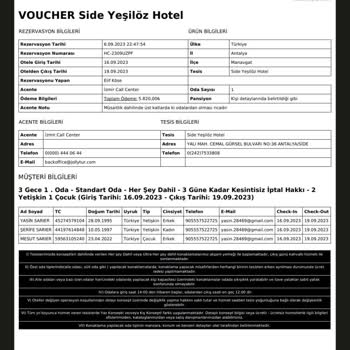 Jolly Tur Rezervasyon Yaptırmama Rağmen Otele Giriş Yapamadım