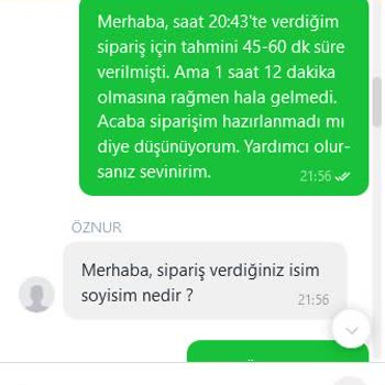 Köfteci Yusuf Antalya Şubesi 2 Saat Gelmeyen Sipariş