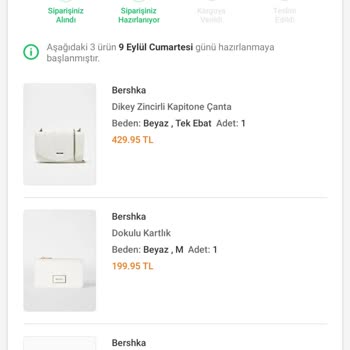 Bershka Ürünlerimi Hala Kargolamıyor