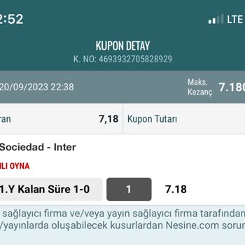 Nesine Kuponum Doğru İken Kaybettiniz Yazması