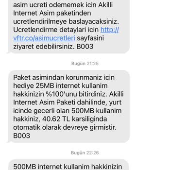 Vodafone Tarife Değişikliğinde Yapılan Tekrar Tekrar Yanlışlık