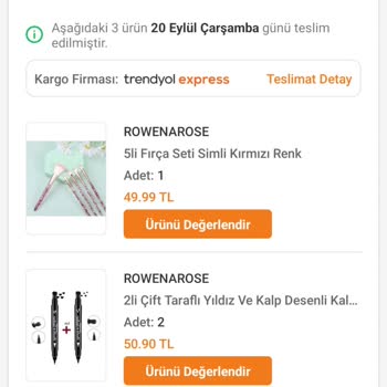 Trendyol Rowena Rose Satın Aldığım Ürünü Göndermediler