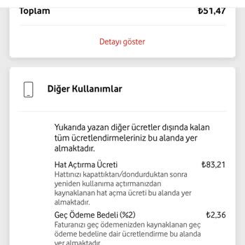 Vodafone Hat Açma Bedeli