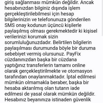 PayFix Mağdur Oldum Para İadesi İstiyorum