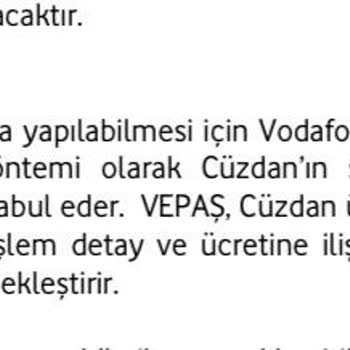 Vodafone Habersiz Ek Ücret