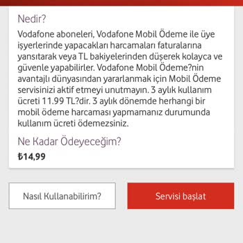 Vodafone Habersiz Ek Ücret