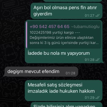 Tuba Mutioğlu Ürünü Geri Alıp Ücret İademi Yapmadılar
