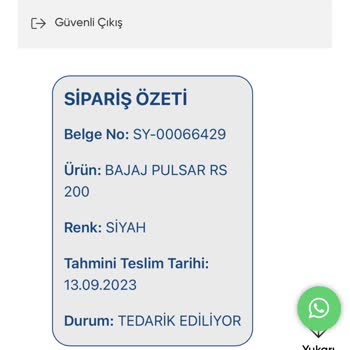 Bajaj Pulsar Rs200 Verilen Tarihte Gelmedi Bilgilendirme Yapılmadı