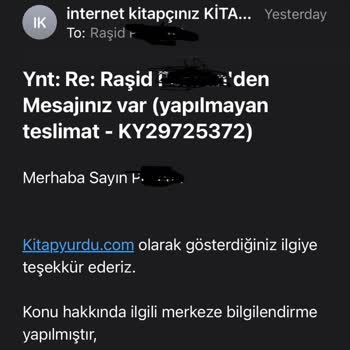 Kitapyurdu Teslim Edilmeyen Kargo