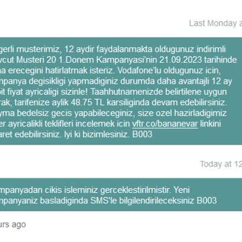 Vodafone Kampanyadan Çıkartıp %466 Zam Yaptı.