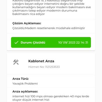 Kablo Net Hız Probleminin Giderilmemesi