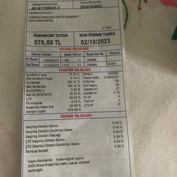 İSKİ Yüksek Kesilen Atık Su Bedeli