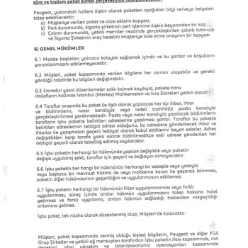 Peugeot Full Servis Sözleşmesine Uymuyor