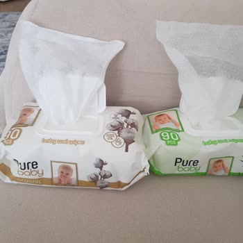 Pure Baby Organic Islak Mendil Değişmiş Kuru Sert İnce