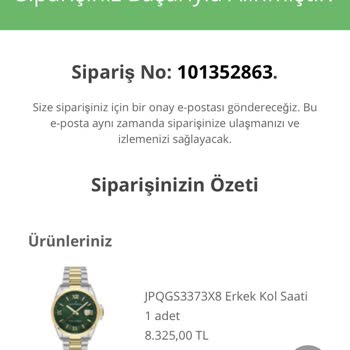 Saat & Saat Saatin Yanlış Sipariş Edilmesi Ve İletişim Eksikliği