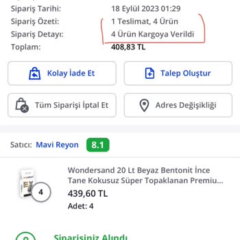 Sendeo Kargoda Kayıp Siparişi