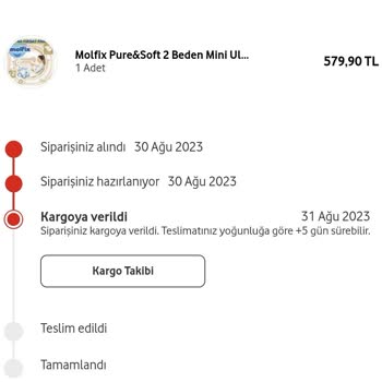 Vodafone Her Şey Yanımda İptal Edilmeyen Sipariş