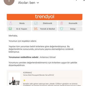Trendyol Şikayeti Kabul Etmiyor