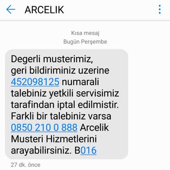 Arçelik Satışa Kadar Sizinledir. Sonra Ne Haliniz Varsa Görün.