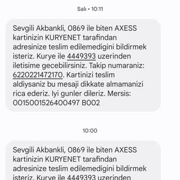 Akbank Kredi Kartı Teslimi Sorunu