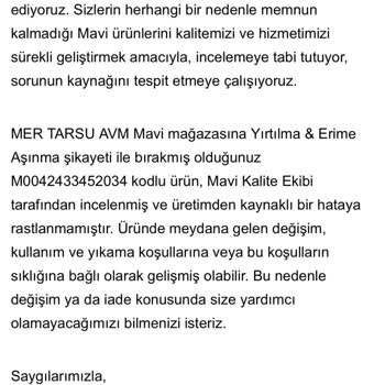 Maviden Aldığım 2 Adet Pantolon Bacak Arası Erime Yaptı