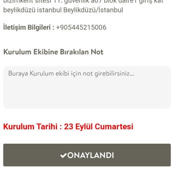 Vivense Kurulum Ekibinin 5. Kez Kafasına Göre Kurulumu Ertelemesi