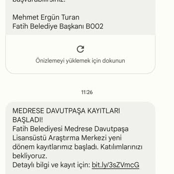 Fatih Belediyesi SMS T. A. C. İ. Z. İ.