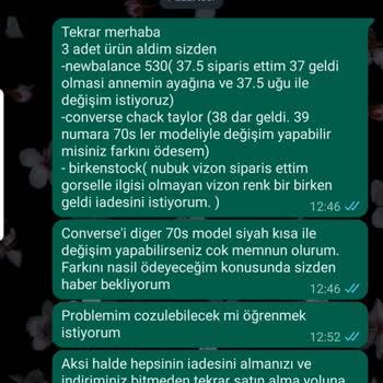 Kremlin.outlet1 (Instagram) Kremlin İade, Değişim Problemi