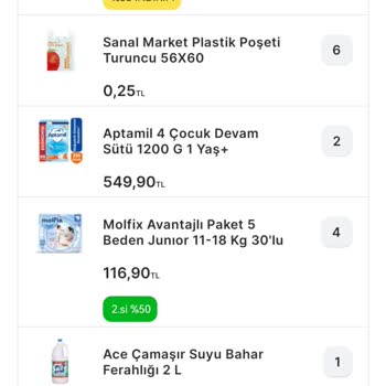 Migros Sanal Market Siparişi