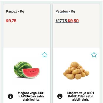 A101’den Aldığım Patates Fiyat Farkı
