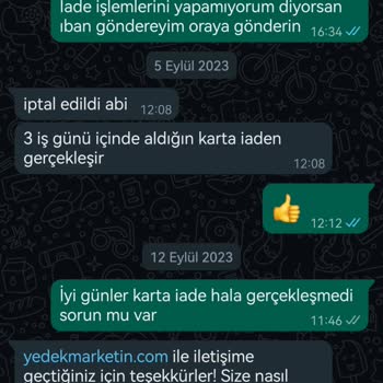 Yedek Marketin Parça Olmadığı Halde Satış Yapıyorlar Parayı İade Etmiyorlar