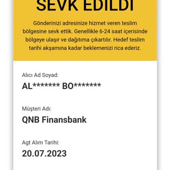 AGT Teslimat Kurye Gecikmesi