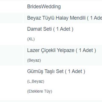 Bride’s Wedding Ürünlerim Hala Ulaşmadı