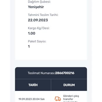 Sürat Kargo Siparişin Çıkış Merkezinde Beklemesi