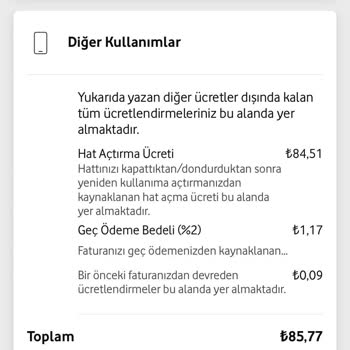 Vodafone Faturalı Hatta Fazla Ödeme Eklenmesi