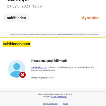 Sahibinden.com Sorgusuz Sualsiz Hesabımı Kapattı