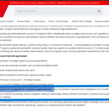 Modalife Satış Öncesi Eksik Bilgilendirme