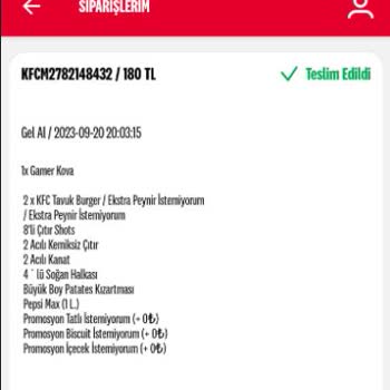 KFC 1 Adet Aldığım Üründen 2 Adet Para Çekilmesi