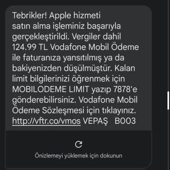 Vodafone Apple Hizmeti Satın Alma Hizmeti