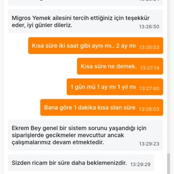 Köfteci Yusuf Migros Yemek'ten Verdiğim Siparişle İlgili Yaşadığım Sorunlar