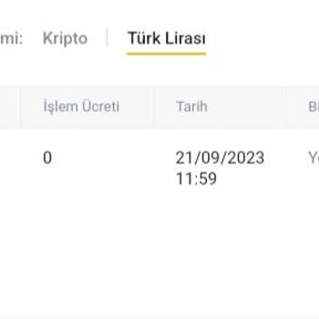 Binance TR Hesaba Geçmeyen Para