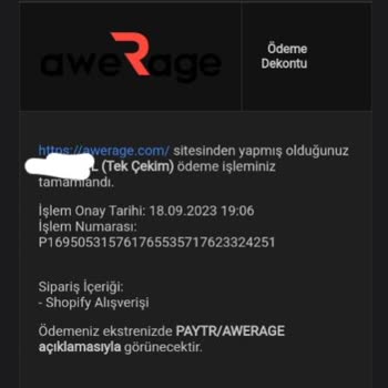 Shopify.com, Awerage.com Paytr.com