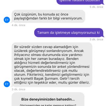 Getir Canlı Yardım Hiçbir İşe Yaramıyor.