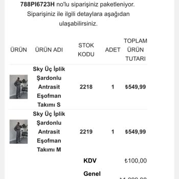 Oyku Wear Sipariş Teslimi Yapılmadı