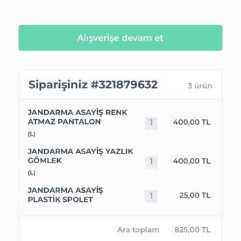 Tekin Askeri Malzeme Ürünleri Eksik Yanlış Gönderiyor İade Almıyor