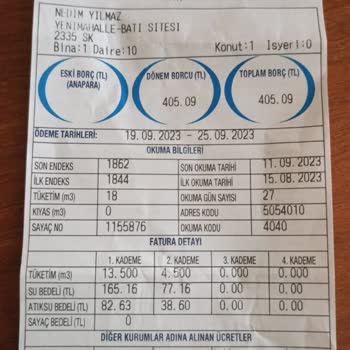 ASKİ (Ankara) Sayaç Okuma Hatası İle Yüksek Gelen Fatura