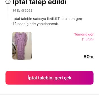 Gardrops Siparişimi İptal Etmiyor