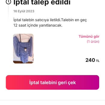 Gardrops Siparişimi İptal Etmiyor
