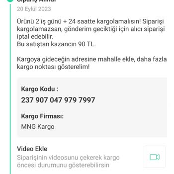 MNG Kargo Kargoya Verdiğim Halde Kargoya Verildi Yazmıyor