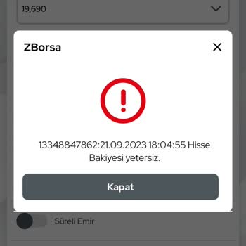 Ziraat Yatırım ZBorsa Hisse Satışı Yapamıyorum!